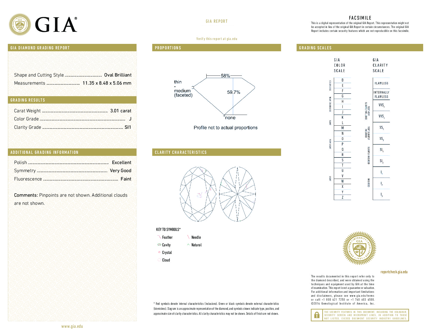 3.01 Carat J-SI1 Oval Diamond