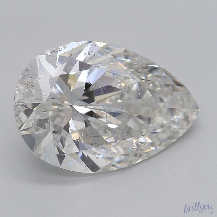 3.88 Carat G-SI2 Pear Diamond