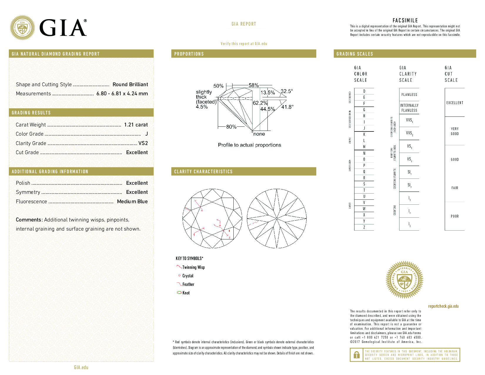 1.21 Carat J-VS2 Round Diamond