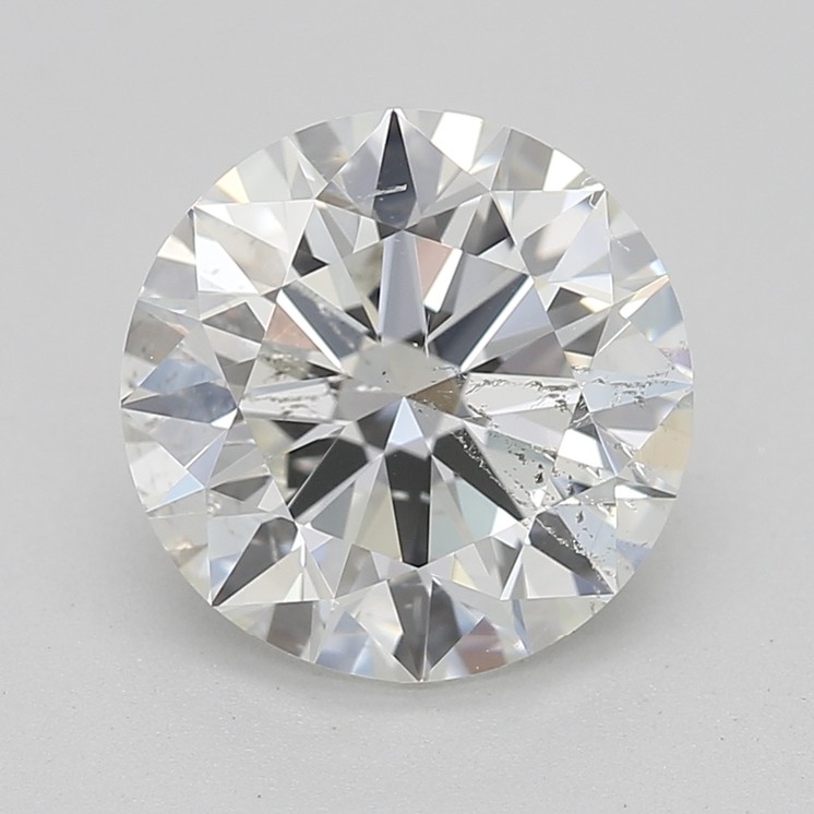 1.63 Carat J-I1 Round Diamond